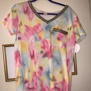 Cute sequins tie dye shirt. Brand new!